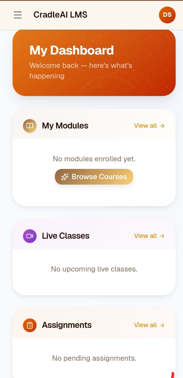 Cradle Dashboard Preview